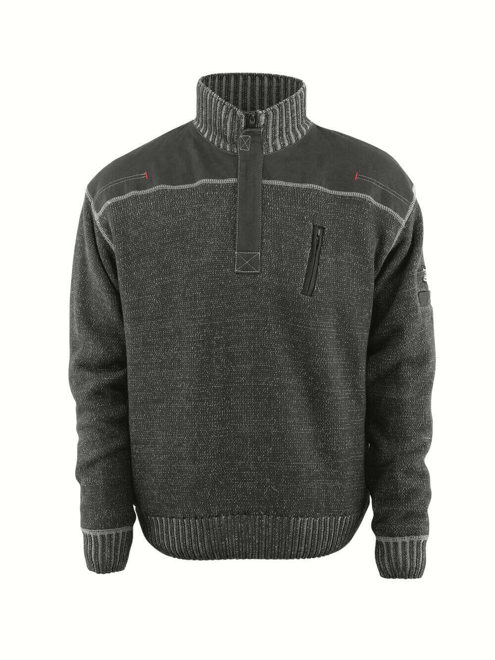 Mascot FRONTLINE  Naxos Knitted Jumper with half zip 50354 light anthracite
