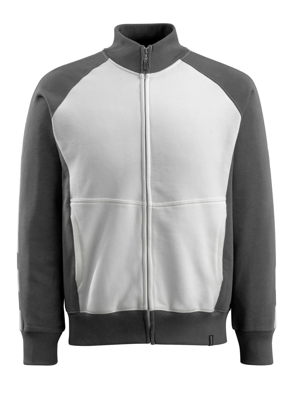 Mascot UNIQUE  Amberg Sweatshirt with zipper 50565 white/dark anthracite