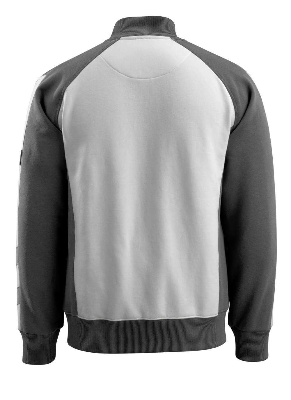 Mascot UNIQUE  Amberg Sweatshirt with zipper 50565 white/dark anthracite