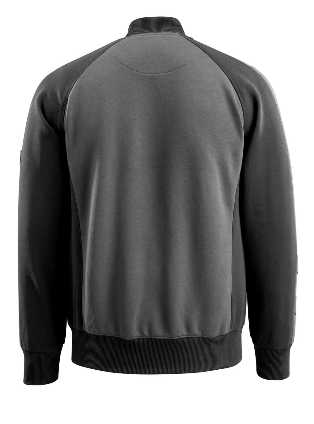 Mascot UNIQUE  Amberg Sweatshirt with zipper 50565 dark anthracite/black