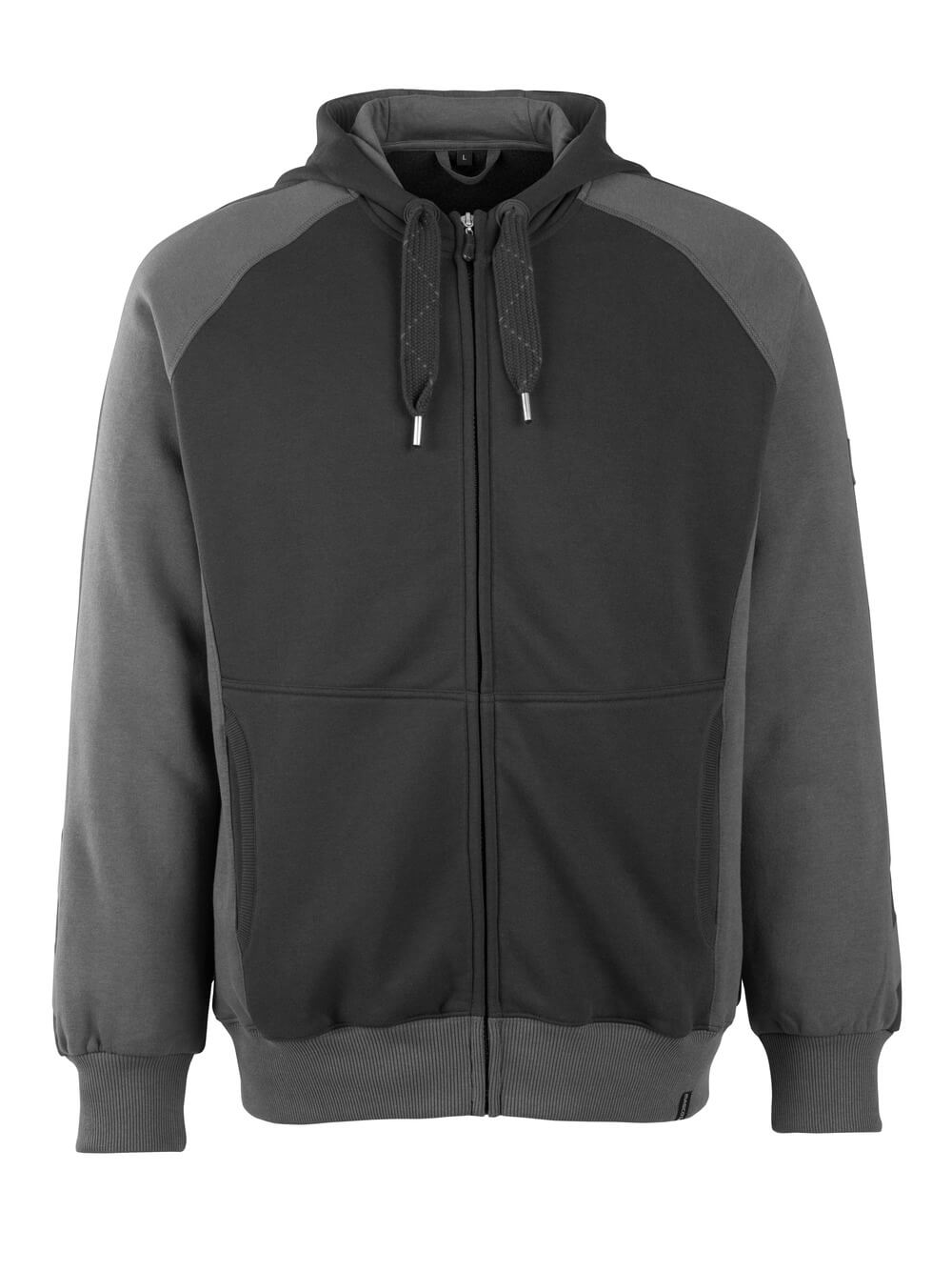 Mascot UNIQUE  Wiesbaden Hoodie with zipper 50566 black/dark anthracite