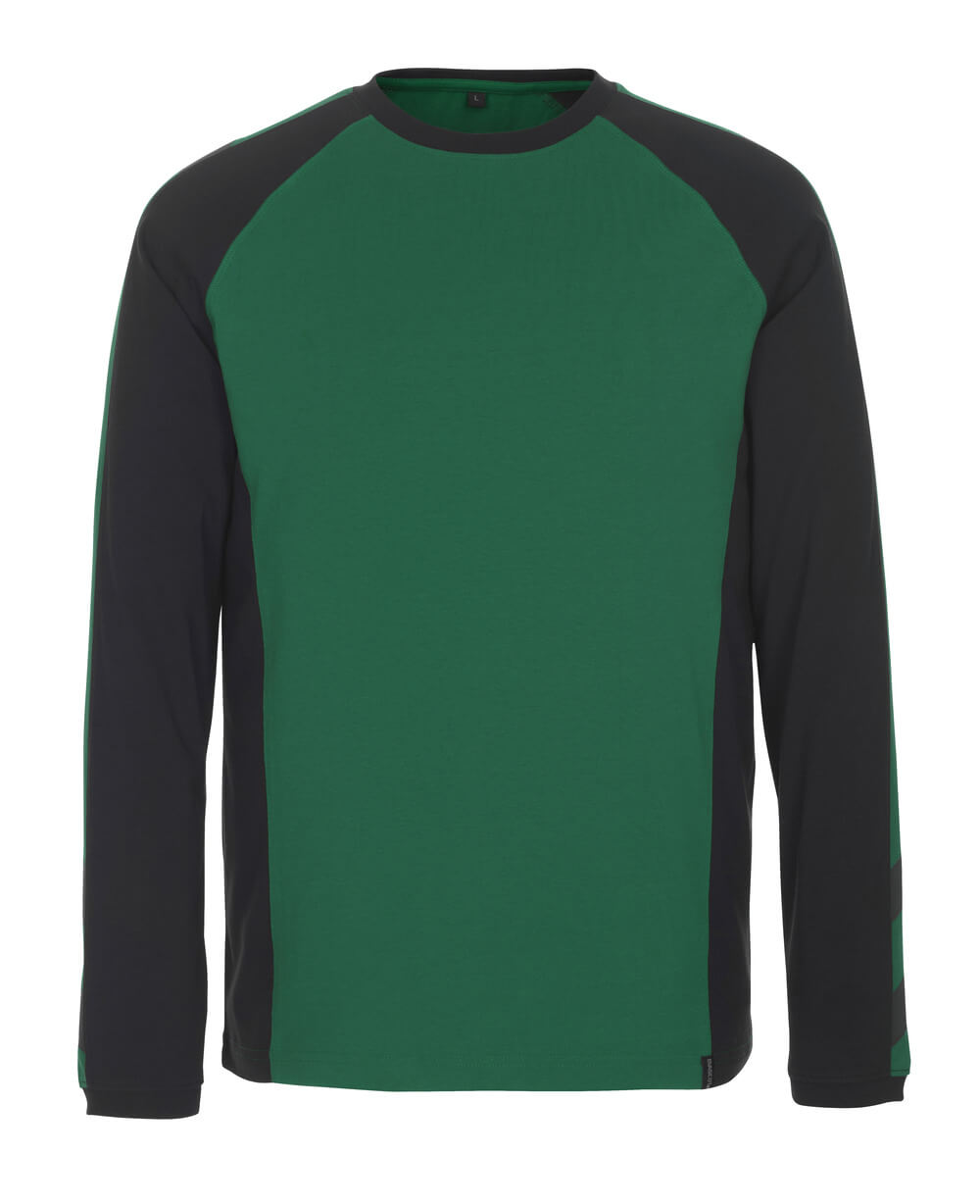 Mascot UNIQUE  Bielefeld T-shirt, long-sleeved 50568 green/black