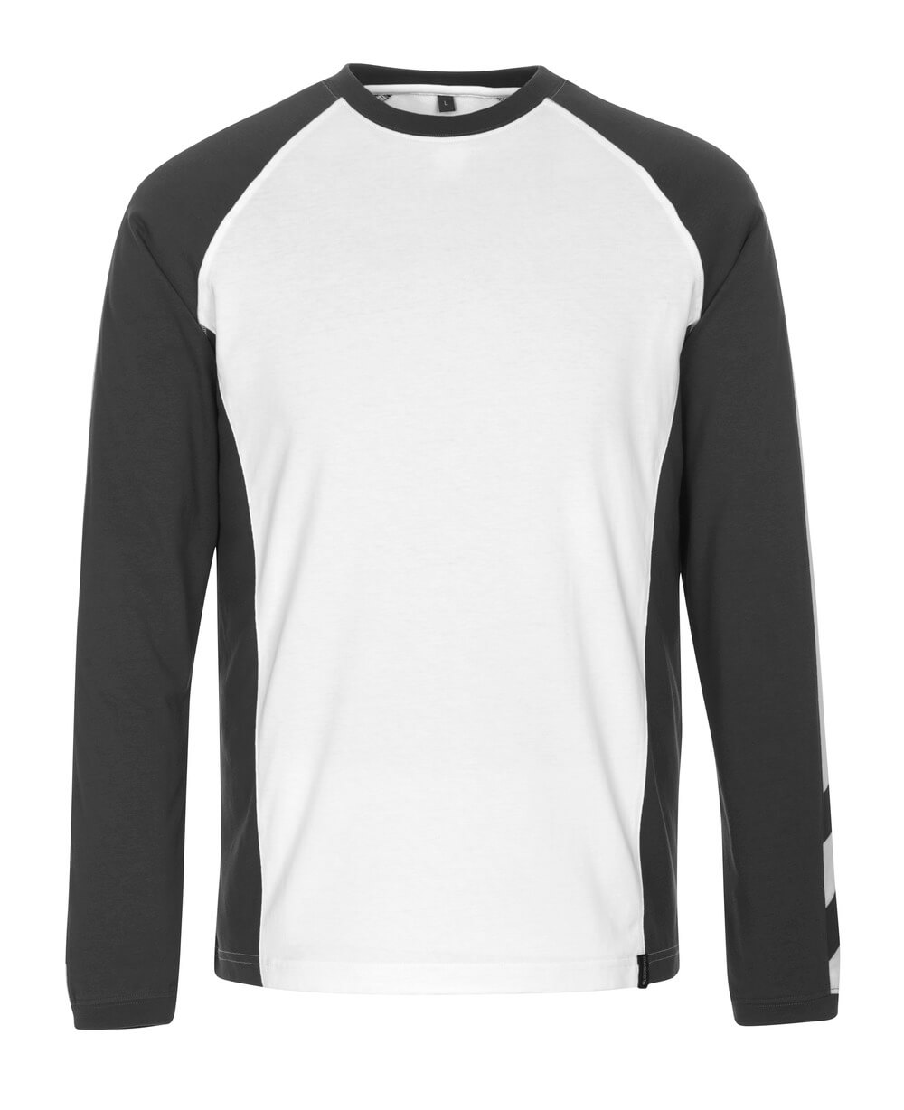 Mascot UNIQUE  Bielefeld T-shirt, long-sleeved 50568 white/dark anthracite