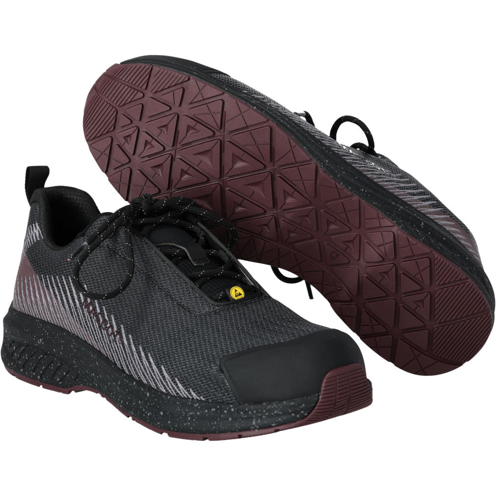 Mascot FOOTWEAR CUSTOMIZED  Safety Shoe F1600 stone grey/bordeaux