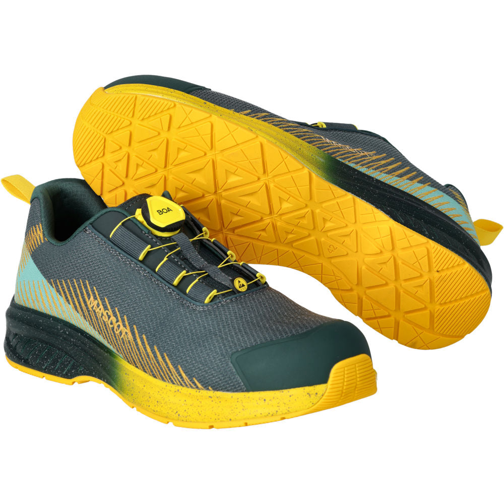 Mascot FOOTWEAR CUSTOMIZED  Safety Shoe F1601 forest green/sunflower yellow