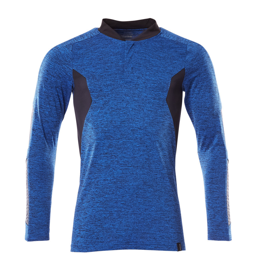 Mascot ACCELERATE  Polo Shirt, long-sleeved 18081 azure blue-flecked/dark navy