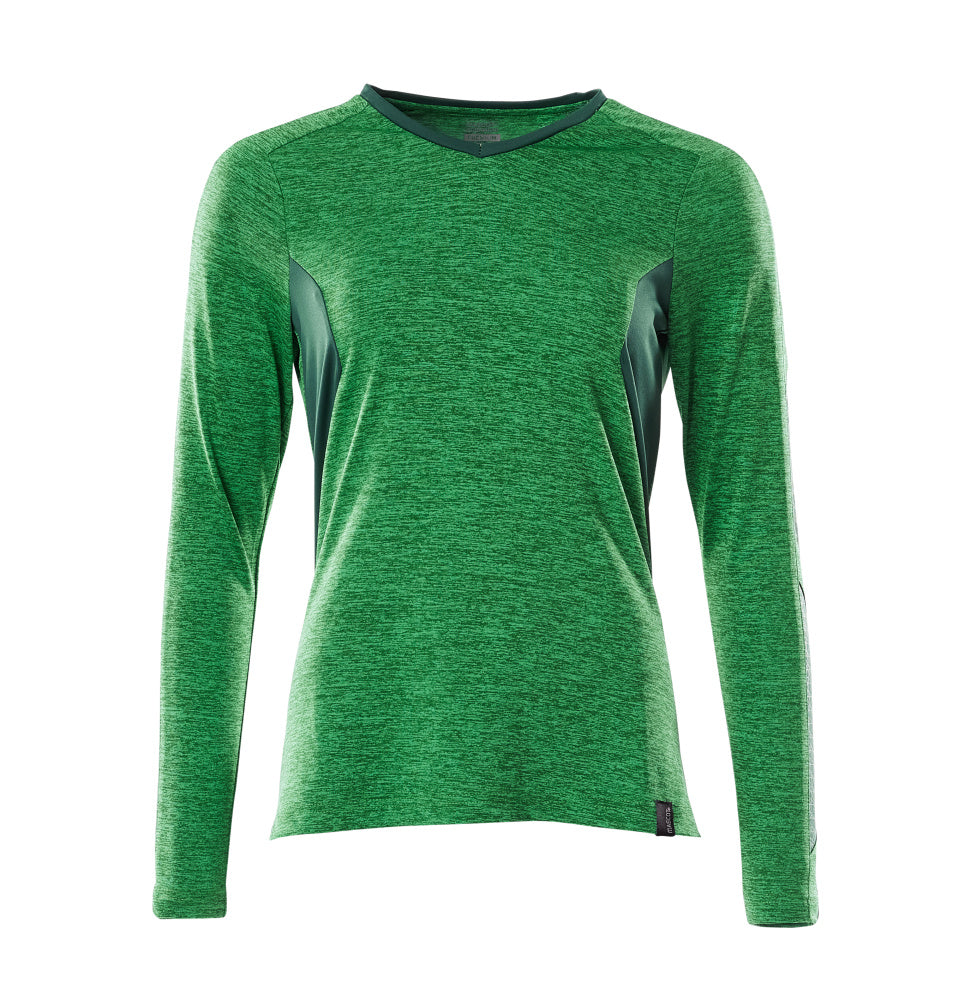 Mascot ACCELERATE  T-shirt, long-sleeved 18091 grass green-flecked/green