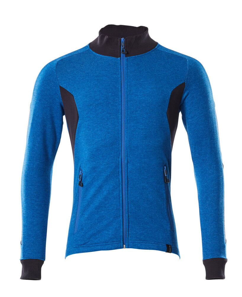 Mascot ACCELERATE  Sweatshirt with zipper 18484 azure blue/dark navy