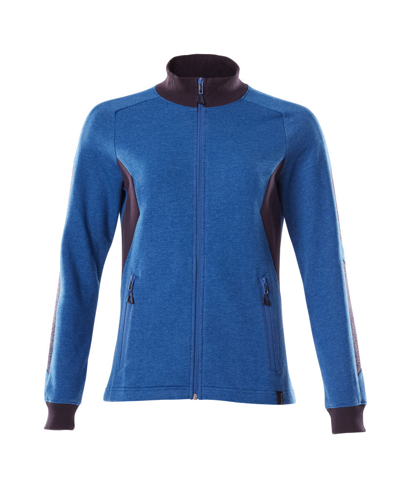 Mascot ACCELERATE  Sweatshirt with zipper 18494 azure blue/dark navy
