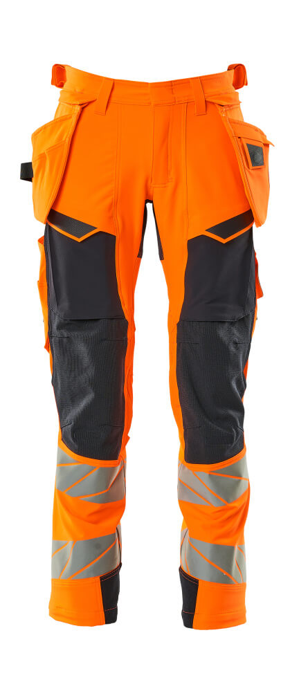 Mascot ACCELERATE SAFE  Trousers with holster pockets 19031 hi-vis orange/dark navy