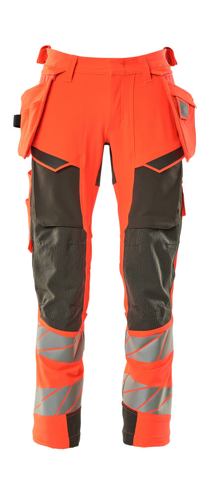 Mascot ACCELERATE SAFE  Trousers with holster pockets 19031 hi-vis red/dark anthracite