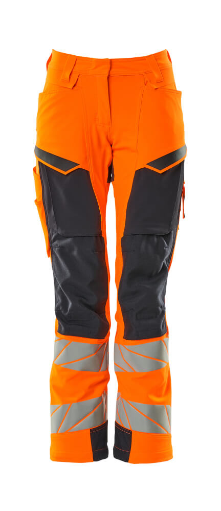 Mascot ACCELERATE SAFE  Trousers with kneepad pockets 19078 hi-vis orange/dark navy