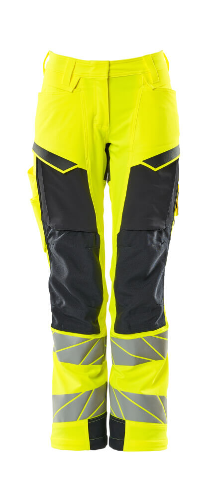 Mascot ACCELERATE SAFE  Trousers with kneepad pockets 19078 hi-vis yellow/dark navy