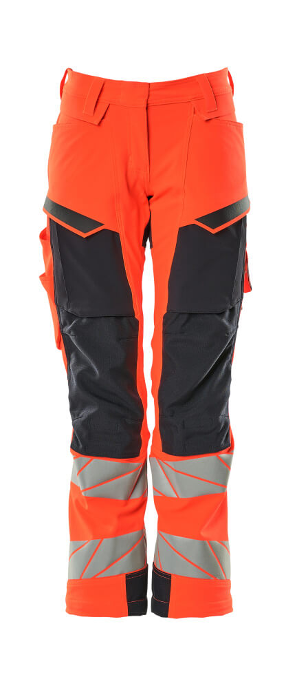 Mascot ACCELERATE SAFE  Trousers with kneepad pockets 19078 hi-vis red/dark navy