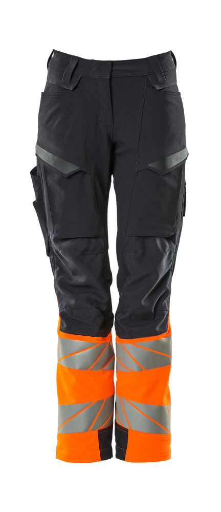 Mascot ACCELERATE SAFE  Trousers with kneepad pockets 19178 dark navy/hi-vis orange