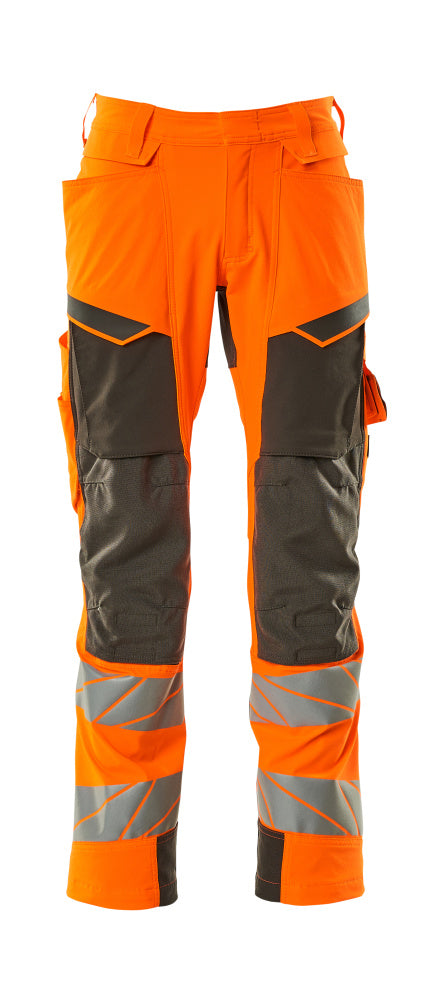 Mascot ACCELERATE SAFE  Trousers with kneepad pockets 19279 hi-vis orange/dark anthracite