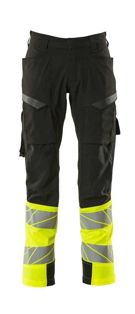 Mascot ACCELERATE SAFE  Trousers with thigh pockets 19379 black/hi-vis yellow