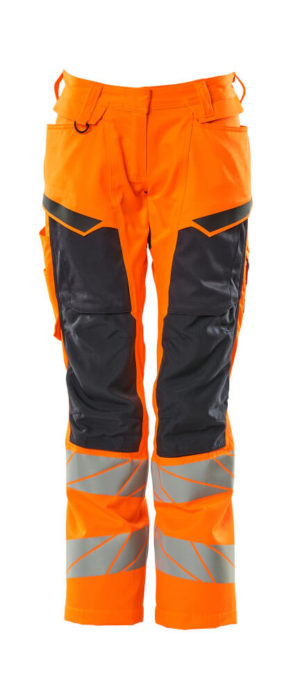 Mascot ACCELERATE SAFE  Trousers with kneepad pockets 19578 hi-vis orange/dark navy