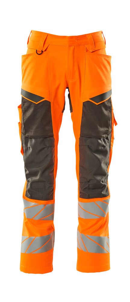 Mascot ACCELERATE SAFE  Trousers with kneepad pockets 19579 hi-vis orange/dark anthracite