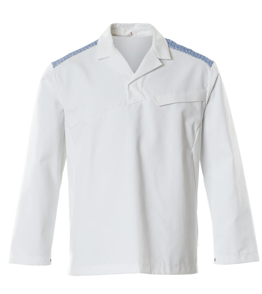 Mascot FOOD & CARE  Smock 20252 white/azure blue