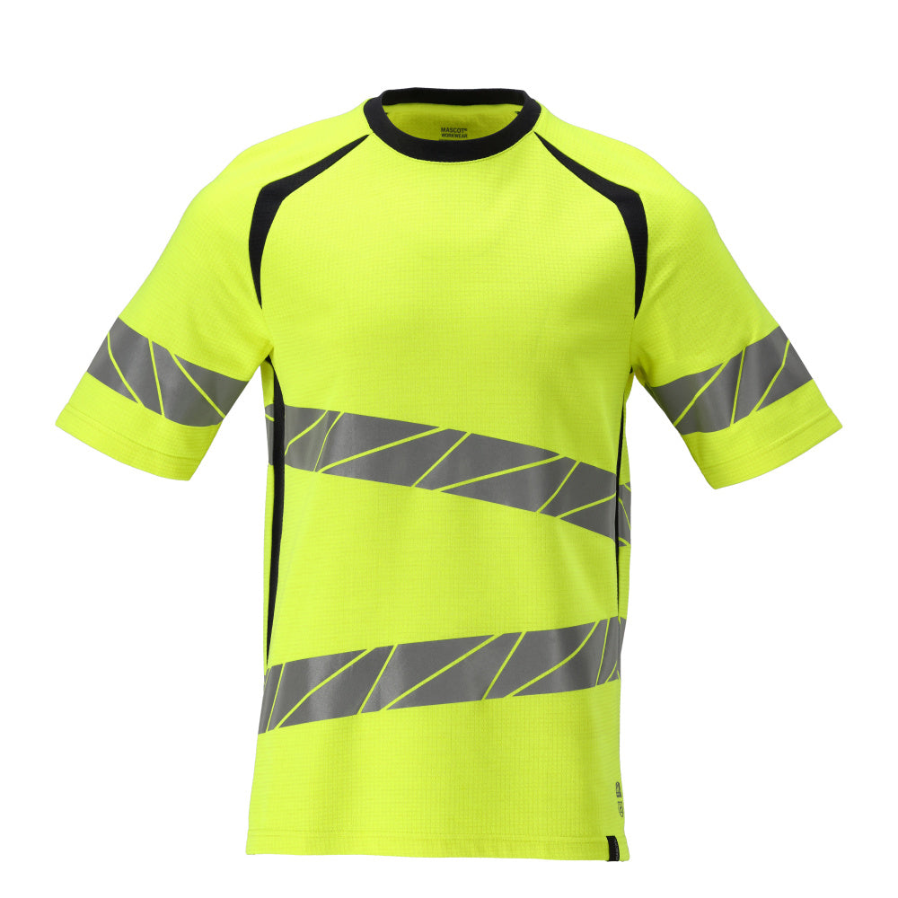 Mascot ACCELERATE MULTISAFE  Polo Shirt, long-sleeved 21383 hi-vis yellow/dark navy