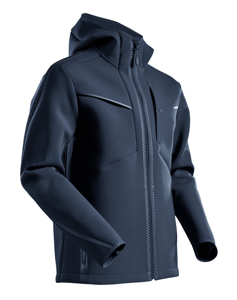 Mascot CUSTOMIZED  Softshell jacket with hood 22086 dark navy