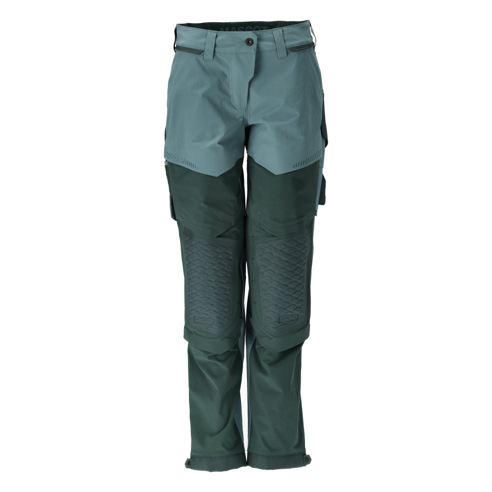 Mascot CUSTOMIZED  Trousers with kneepad pockets 22278 light forest green/forest green