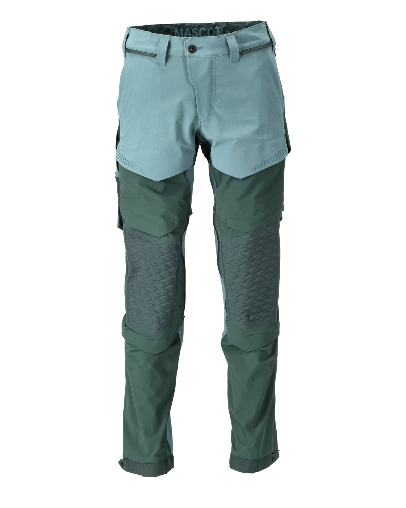 Mascot CUSTOMIZED  Trousers with kneepad pockets 22279 light forest green/forest green