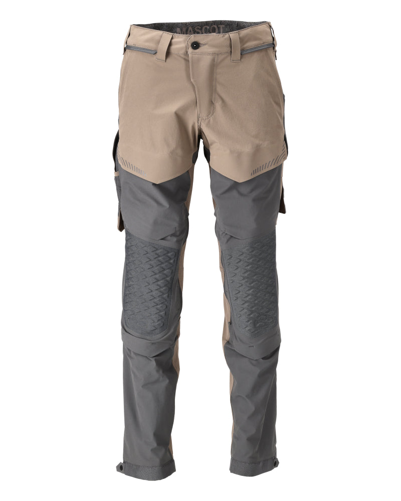 Mascot CUSTOMIZED  Trousers with kneepad pockets 22279 dark sand/stone grey