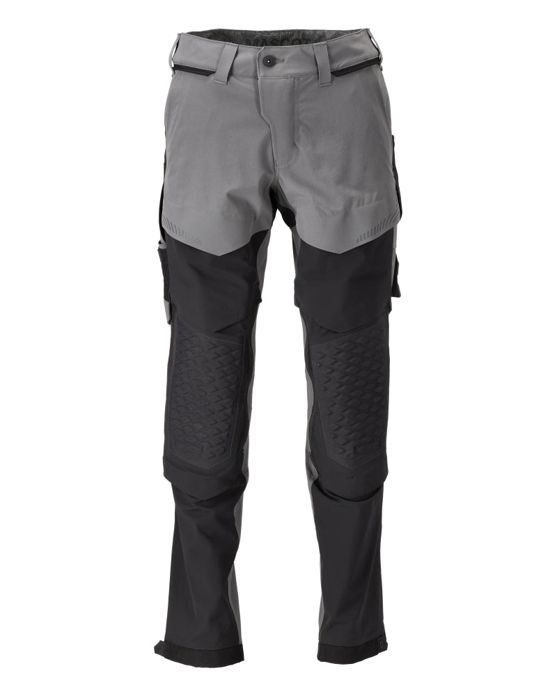 Mascot CUSTOMIZED  Trousers with kneepad pockets 22279 stone grey/black