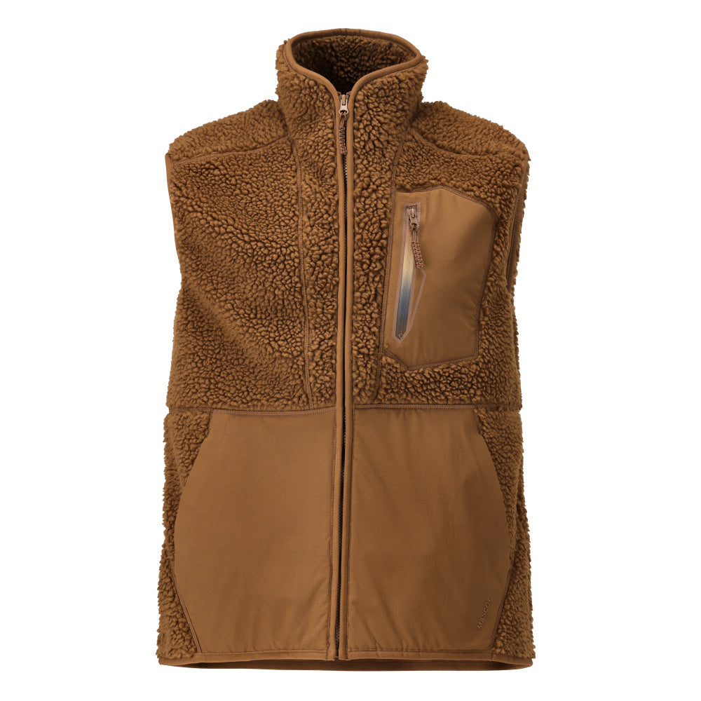 Mascot CUSTOMIZED  Pile gilet with zipper 22465 nut brown