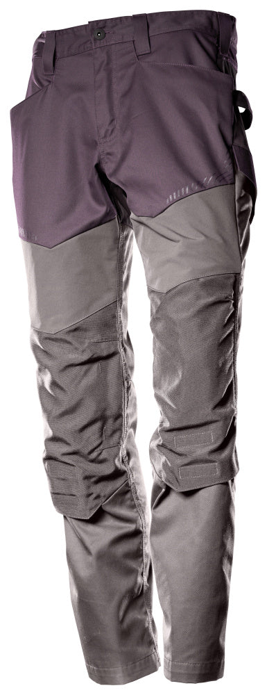 Mascot CUSTOMIZED  Trousers with kneepad pockets 22479 bordeaux/stone grey