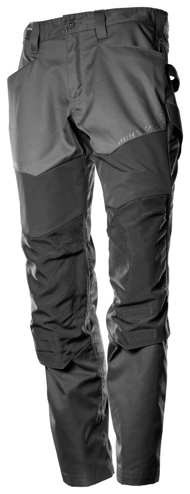 Mascot CUSTOMIZED  Trousers with kneepad pockets 22479 stone grey/black