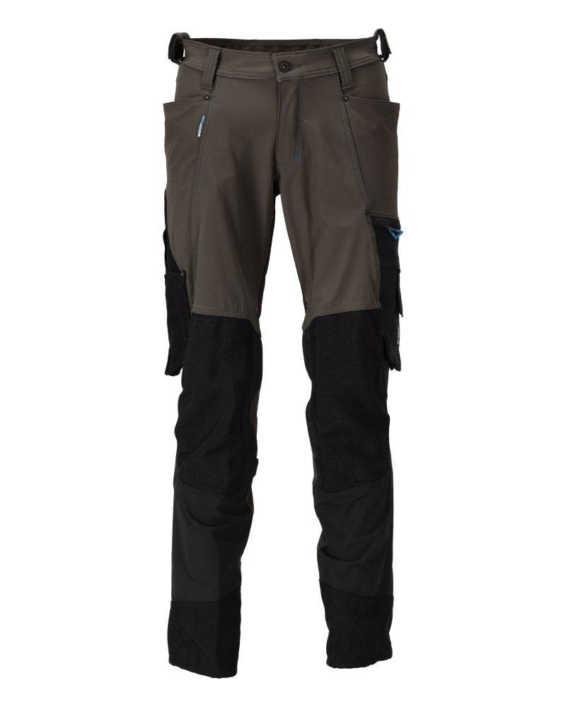 Mascot ADVANCED  Trousers with kneepad pockets 23179 dark anthracite/black